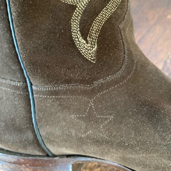 JB Hill Shoes Handmade Jb Hill Boots In Chocolate Brown Suede